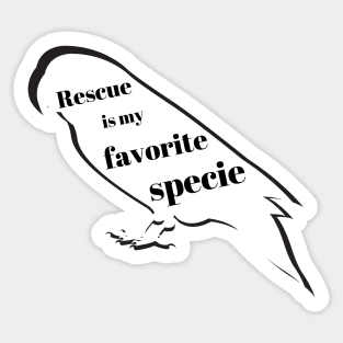 rescue is my favorite specie parrot parakeet bird funny quote Sticker